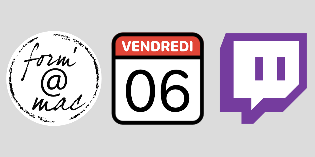 Logos formamac et Twitch

Stream du vendredi 06 septembre 2024 sur https://www.twitch.tv/formamac