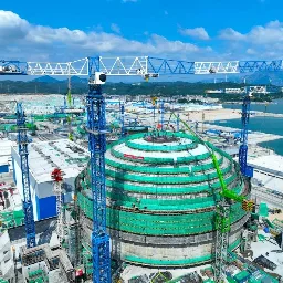 China  / Outer Dome Concreting Complete At Zhangzhou-2 Nuclear Plant