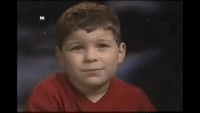 Gif showing the kid from the "Have you ever had a dream"-video